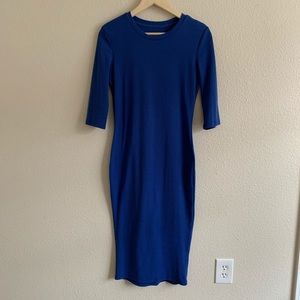 Blue midi dress